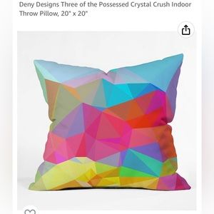 Deny Designs Crystal Crush throw pillow 20x20” NWOT